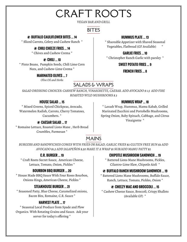 Craft Roots March 4 21 Menu Page 1 of 2