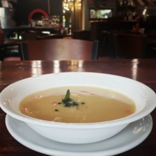 Piping hot bowl of Craft Roots' Soup du Jour
